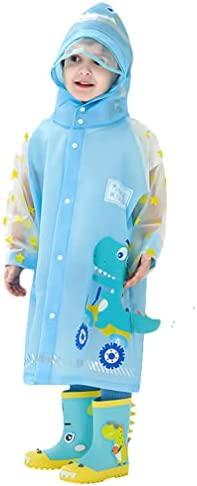 Kids Lightweight Waterproof Rain Wear Poncho 3D Cartoon Rainsuit Reflective Raincoat