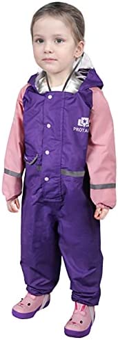 Kids Waterproof Raincoat All-in-One Rain Poncho Rainsuit Windproof Rainwear