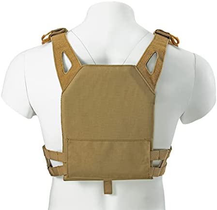 Lancer Tactical Kid’s JPC Vest w/ EVA Plates for Outdoor/ Indoor Airsoft (Color: Tan/Multi-Camo/Black)