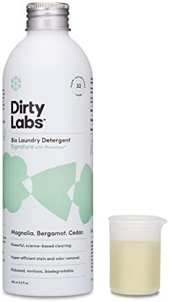 Dirty Labs | Signature Scent | Bio-Liquid Laundry Detergent | 32 Loads (8.6 fl oz) | Hyper-Concentrated | High Efficiency & Standard Machine Washing | Nontoxic, Biodegradable | Stain & Odor Removal