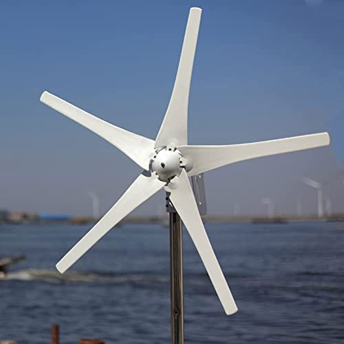400W Wind Turbine, 5 Blades Wind Generator Kit with Charge Controller 12V 24V Windmill Generator for Hybrid Solar Wind System