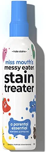 HATE STAINS CO Stain Remover for Clothes – 4oz Newborn & Baby Essentials – Miss Mouth’s Messy Eater Stain Treater Spray – No Dry Cleaning Food, Grease, Coffee Off Laundry, Underwear, Fabric