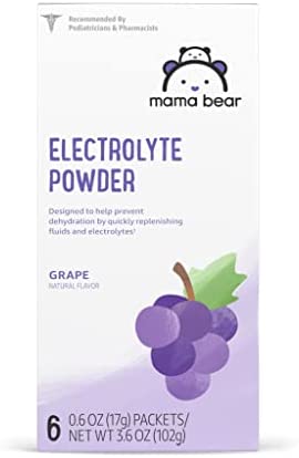 Amazon Brand – Mama Bear Electrolyte Powder Packets 0.6oz, Grape, 6 Count