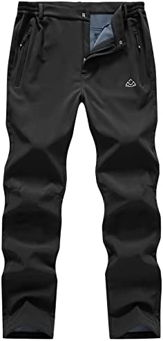 Rdruko Men’s Winter Snow Pants Waterproof Insulated Fleece Ski Snowboard Pants