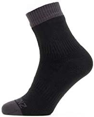 SEALSKINZ Unisex Waterproof Warm Weather Ankle Sock, Black, Large