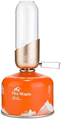 Fire-Maple Orange Camping Gas Lantern | Glass, Steel & Aluminum | Propane or Isobutane Fuel | Beautiful Lighting and Camping Lantern; NO Mantles Needed | Camping Gear | Emergency Essential