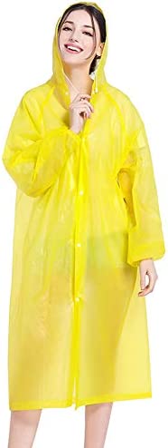Rain Poncho for Adults, Unisex Portable Outdoor Travel Waterproof Hooded Raincoat Rainwear Rain Cape