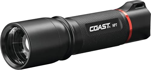 COAST® HP7 650 Lumen Focusing LED Flashlight with SLIDE FOCUS® and BEAM LOCK®, Black