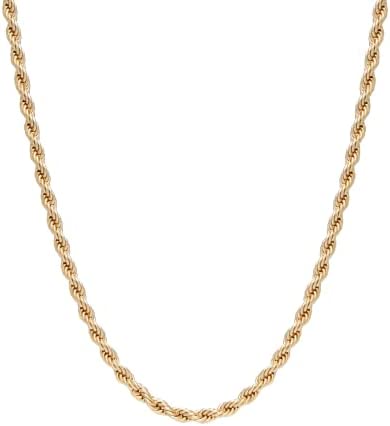 Nautica Men’s Chain – Gold Tone Classic Twist French Rope Chain Necklace for Women