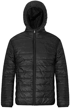 CASELAND Men’s Puffer Jacket Lightweight Hooded Water-Resistant Packable Windproof Winter Puffy Jackets Coat