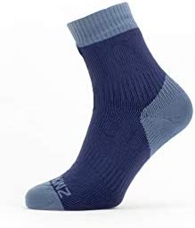 SEALSKINZ Unisex Waterproof Warm Weather Ankle Sock, Navy Blue, Medium