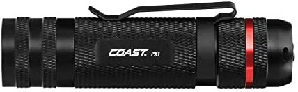 Coast PX1 565 Lumen Pure Beam Focusing LED Flashlight with Twist Focus and Adjustable Pocket Clip