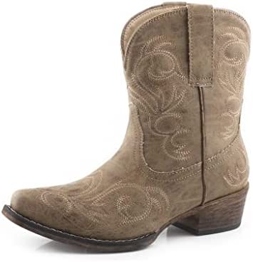 ROPER Western Boots Womens Riley Shorty Stitch Tan 09-021-1567-2024 TA