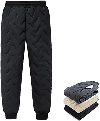 Unisex Fleece Jogging Bottoms, Soft Fleece-Lined Sweatpants, Water Proof Warm Fuzzy Leggings Pants to 8XL