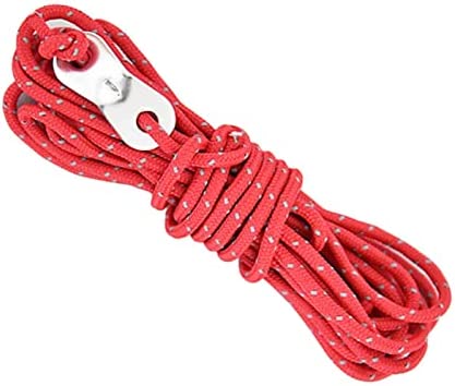 AMLESO 2X Windproof Wind Rope with Adjustment Buckle Attachment Tensioner Loose Proof Adjustable for Camping Tent Survival Hiking Backpacking