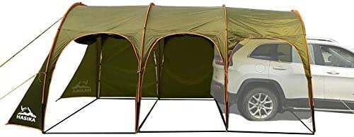 Car Camping Shade Awning Canopy for 8-10 Person Family Party Tent Picnic,BBQ,Friends Gathering Waterproof Lightweight Easy Setup 15 * 10 FT