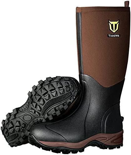 TIDEWE Rubber Neoprene Boots Men And Women, Waterproof Durable 6mm Neoprene Boot, Rain Boot Hunting Boot Arctic Outdoor Boot（Ger‖）