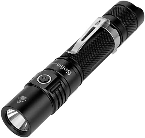 sofirn Tactical Flashlight 1200 High Lumens, LED Flashlight with Super Bright XPL HI LED, Water Resistant, Compact Small Pocket EDC Flash Light for Camping Running Emergency Outdoor