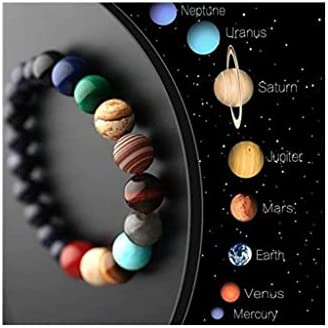 Meaningful and Interesting Solar System Bracelet Beaded System Stone Solar Bracelet Planet Themed Natural Unquie Eight Bracelets