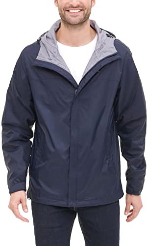 Tommy Hilfiger Men’s Waterproof Breathable Hooded Jacket Raincoat