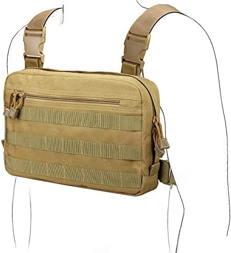 WYNEX Tactical Chest Rig Bag, Recon Kit Bags Combat EDC Front Pouch for Wargame
