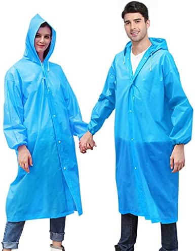 Rain Ponchos for Adults Portable Rain Coats for Women Waterproof Rain Jacket with Hooded