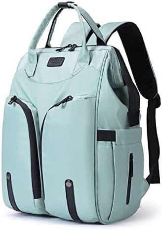 Oxford Women’s Backpack Multifunctional Women’s Waterproof Shoulder Bag Large Capacity Mummy Bag Baby Diaper Bag, Sky Blue