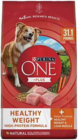 Purina ONE Natural, Weight Control Dry Dog Food, +Plus Healthy Weight Formula – 31.1 lb. Bag