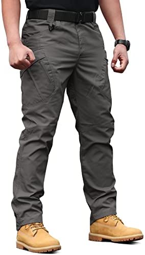 solo soplo Men’s Tactical Pants,Water Repellent Cargo Pants for Combat Hiking Outdoor Survival Camping Lightweight Casual…