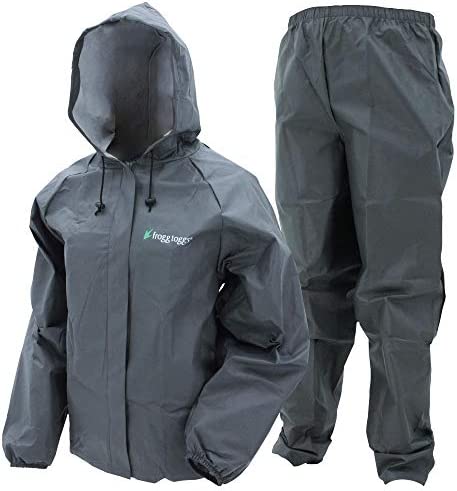 FROGG TOGGS Men’s Standard Ultra-Lite2 Waterproof Breathable Protective Rain Suit, Carbon, Small