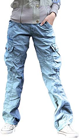 SKYLINEWEARS Women’s 100% Cotton Tactical Pant Camping Hiking Army Cargo Combat Trouser Multi Pockets Utility Work Pants