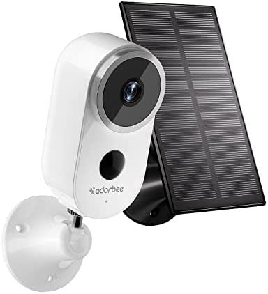 Wireless Security Outdoor Camera with Solar Panel: Battery Powered 1080p WiFi Night Vision Cameras for Home Outside Surveillance Works with Adorcam App