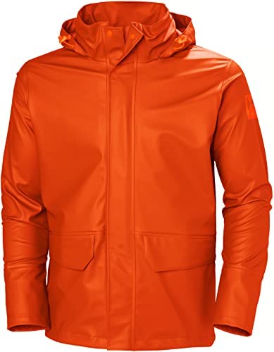 Helly Hansen Workwear Gale Waterproof Jackets for Men Made from Heavy-Duty Polyurethane on Polyester Knit for High Mobility