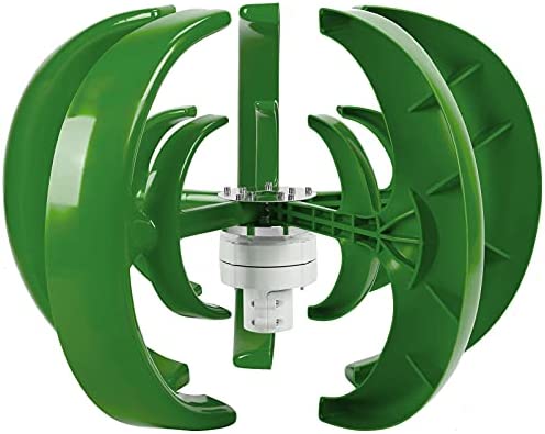 Wind Turbine Kit 800W 5 Blade Vertical Axes Lantern Shape Windmill Wind Power Generator 2m/s Low Wind Speed Starting Hybrid Solar Wind System for Charging Boats Terraces Cabins(48V)