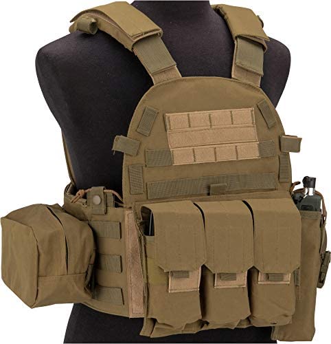Evike Airsoft – Avengers 6D9T4A Tactical Vest with Magazine and Radio Pouches