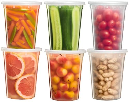 ZEML 32 oz. Deli Food Storage Freezer Containers With Leak-proof Lids – 24 Sets