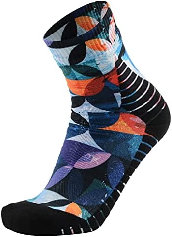 MEIKAN 100% Waterproof Socks, Unisex Digital Printing Breathable Hiking Trekking Wading Socks 1 Pairs