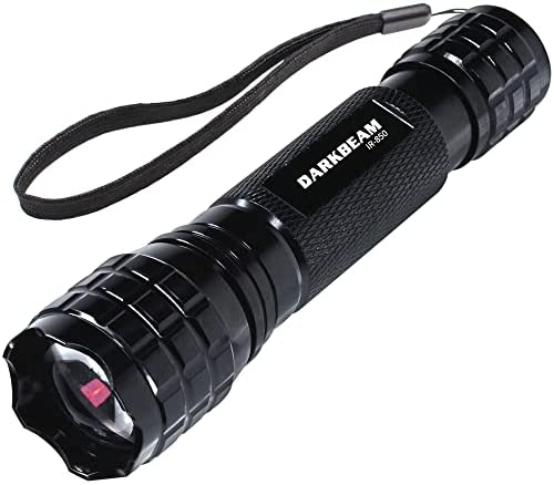 DARKBEAM 850nm Infrared Light Flashlight LED IR Illuminator Tactical Torch Work with Night Vision Gear, USB Rechargeable Battery, Flood & Spot Lights Adjustable for Outdoor Observation, Search, Rescue