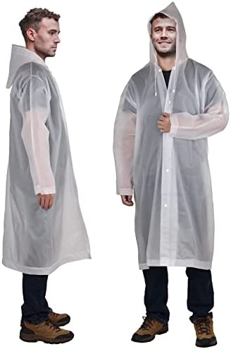 Rain Ponchos For Adults Portable EVA Raincoat, Fashion Raincoat，Reusable with hood Unisex.