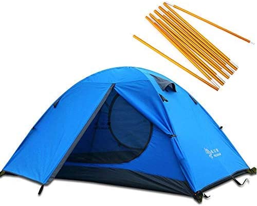 3-4 Season 2 3 Person Lightweight Backpacking Tent Windproof Camping Tent Awning Family Tent Two Doors Double Layer with Aluminum rods for Outdoor Camping Family Beach Hunting Hiking Travel