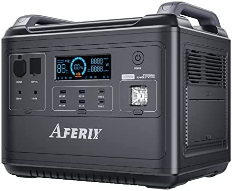 AFERIY Portable Power Station 2000W (Peak 4000W) 1997Wh/624000mAh LiFePO4 UPS Pure Sine Wave, Fully Charged in 1.8 Hours, 3500 + Cycles, 16 Output Ports Solar Generator for Camping/RV/Home/Emergency