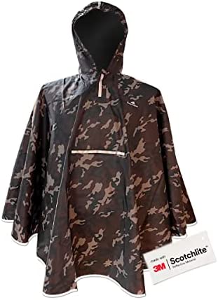Salzmann 3M Reflective Rain Poncho for Children | Waterproof Hooded Raincoat for Boys & Girls | Lightweight and Reusable
