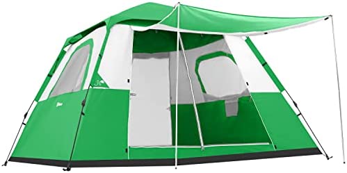 Ubon 4/6/8 Person 60 Seconds Set Up Camping Tent Waterproof Instant Tent with Removable Rainfly, Family Portable Instant Tent Automatic Tent for Camping Hiking Mountaineering
