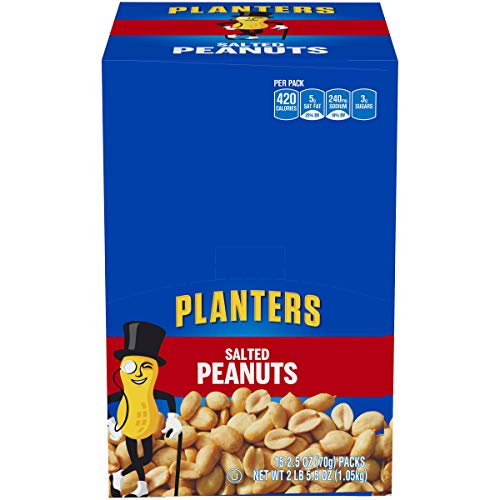Planters Salted Peanuts Single Serve (2.5oz Bags, Pack of 15)