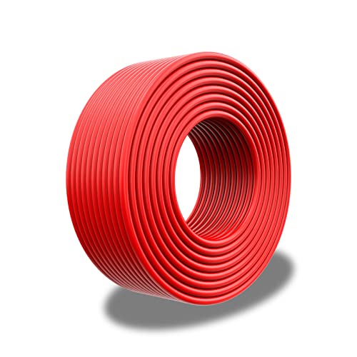 PowMr Solar Panel Wire 328FT Red 10AWG (6mm²) Tinned Copper Wire, PV Wire Solar Extension Cable, Solar Panel Cable for Solar Panel Automotive RV Boat Marine Outdoor,10AWG 328Ft Red