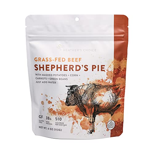 Heather’s Choice Grass-Fed Beef Shepherd’s Pie, Gluten-Free Backcountry Dinner, Emergency & Survival Food, Great for Backpacking, Camping, Hiking and Hunting