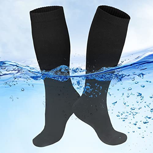 Giegxin Men’s Waterproof Socks Athletic Waterproof Knee Length Hiking Socks Skiing Socks Moisture Wicking Waterproof Socks for Outdoor Kayaking Mountain Cycling Hiking Kayaking Running, Large Size