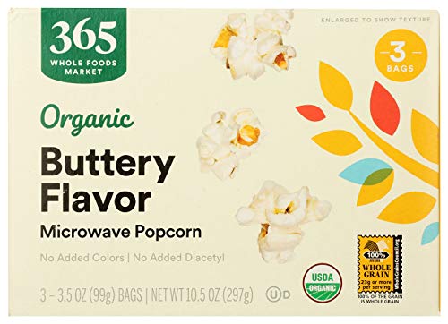 365 by Whole Foods Market, Popcorn Microwave Organic 3 Count, 10.5 Ounce