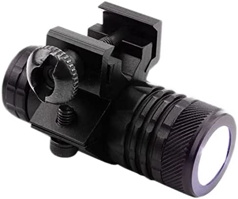 HIGOO Tactical 500 Lumen Pistol Flashlight Mini Gun LED Light with Ring Mount fits for 11mm/20mm Picatinny & Dovetail Rail