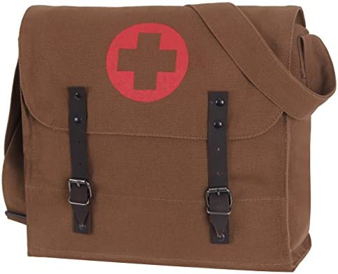 Rothco Vintage Medic Canvas Bag With Cross Crossbody Messenger Shoulder Bag